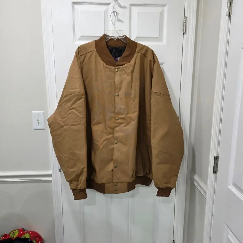 ASW Jackets Hondo Canvas Work Jacket 5XL Quilt Lined Made in USA Brown